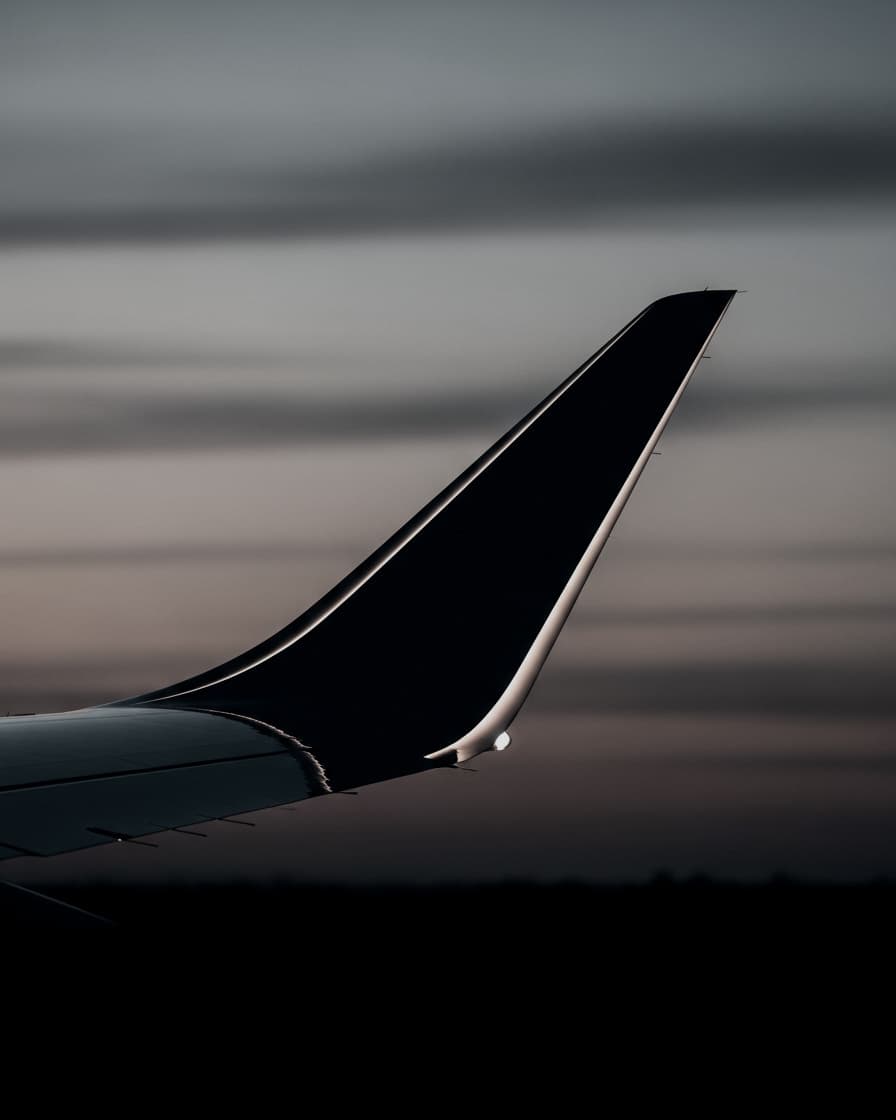 Business jet crossing continents at altitude